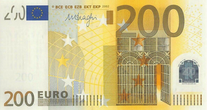 P19X European Union 200 Euro Year 2002 (Draghi)